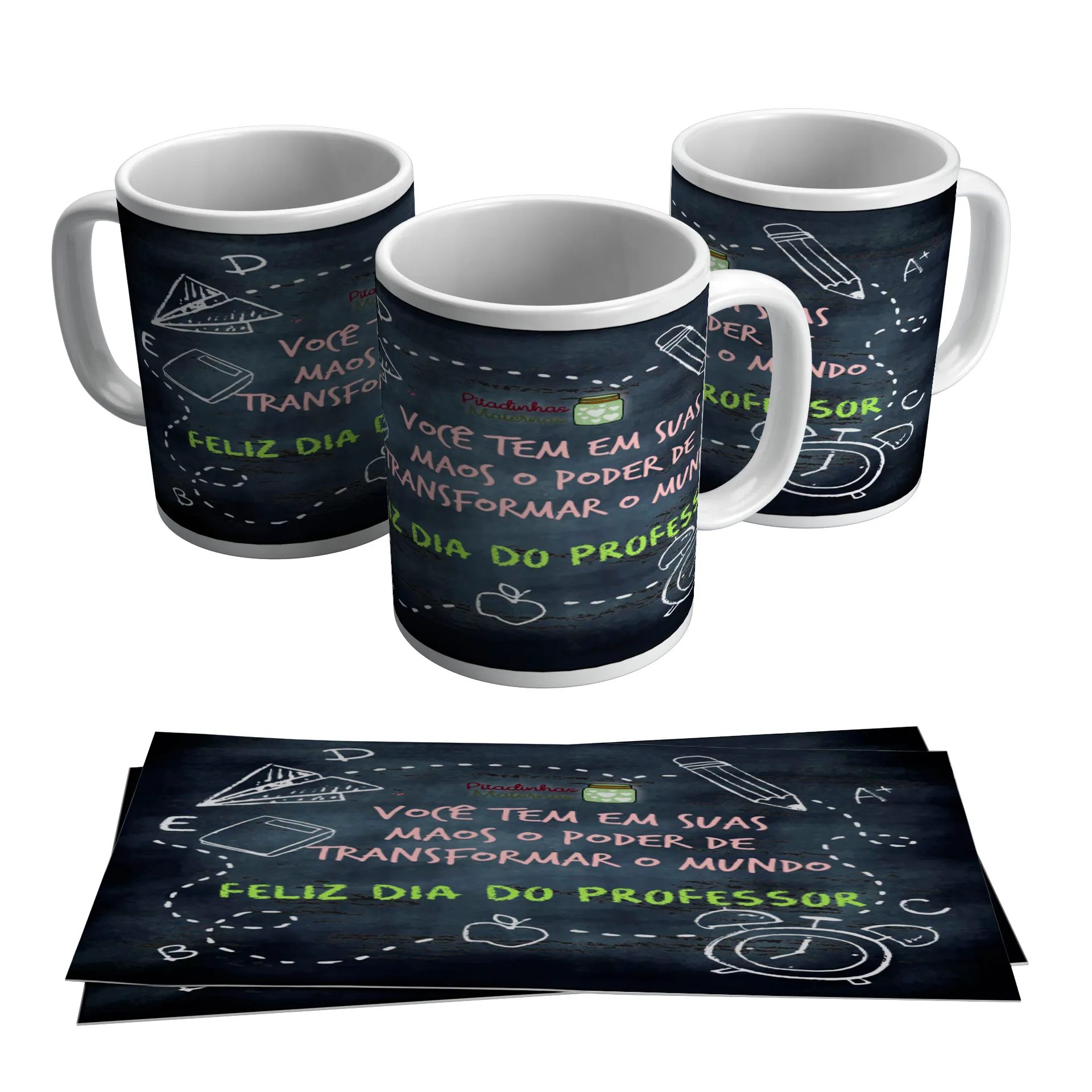Acervo 240 artes para sublimacao caneca dia dos professores estampas para imprimir e personalizar brindes