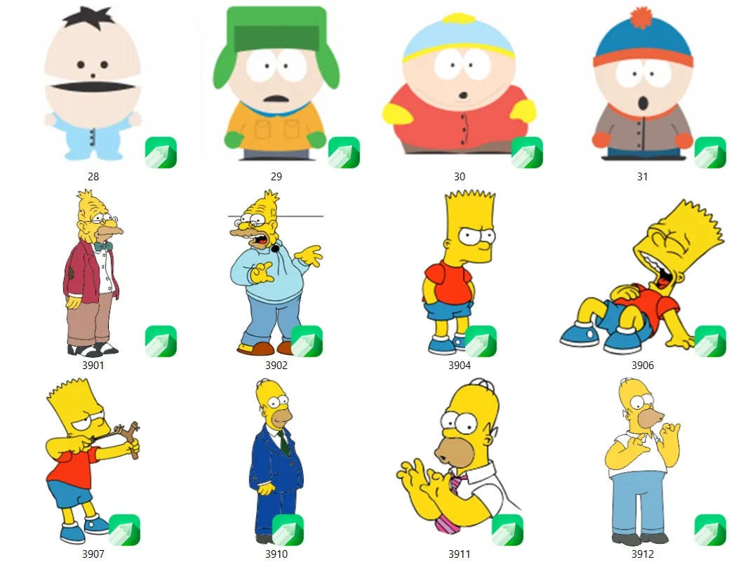 290 vetores simpsons e south park coreldraw cdr artes para imprimir e personalizar camisetas e produtos de sublimacao