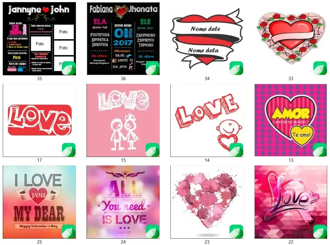 30 estampas almofadas dia dos namorados cdr coreldraw arquivo vetor editavel para personalizar presentes e decoracao romantica