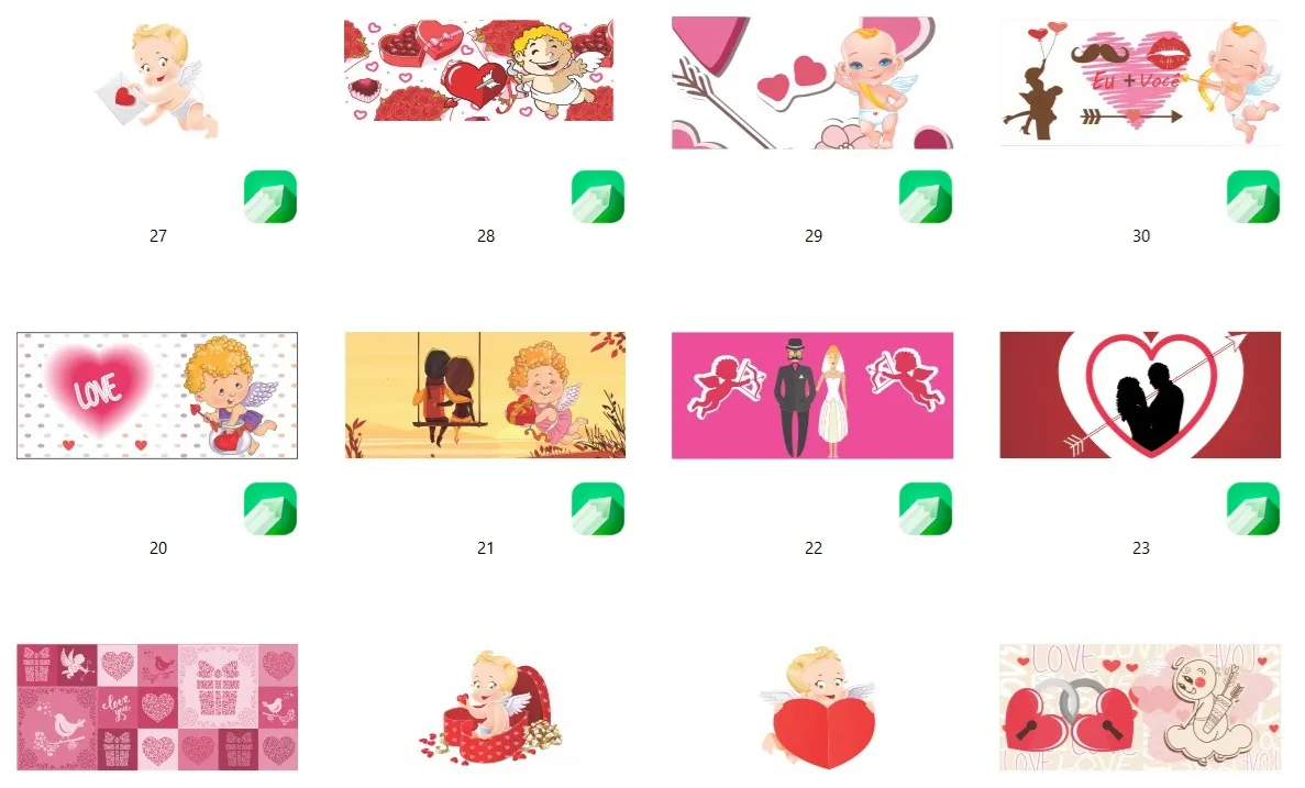 30 estampas para caneca cupido amor coracao cdr coreldraw arquivo vetor editavel para personalizar canecas e presentes romanticos