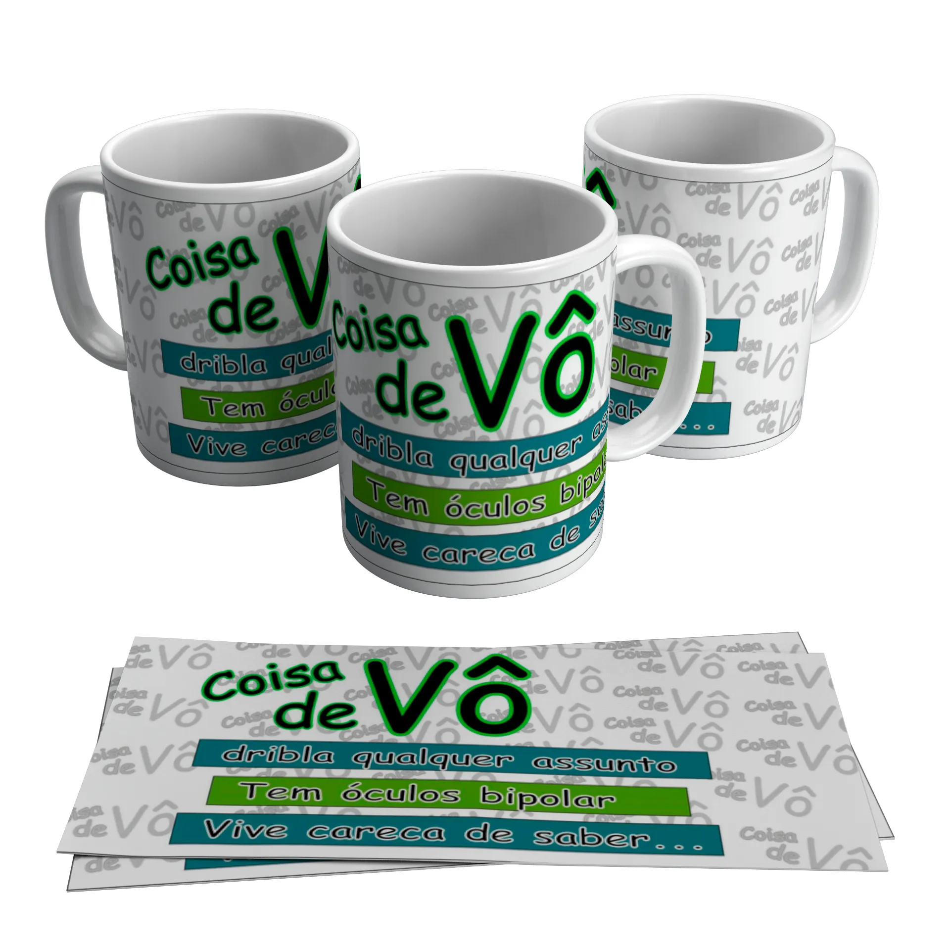 Coletanea 30 vetores estampas caneca vovo e vovo coreldraw artes para imprimir e personalizar presentes em sublimacao