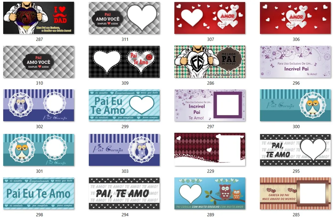 Kit 360 estampas vetores cdr caneca dia dos pais corel artes para imprimir e personalizar produtos em sublimacao