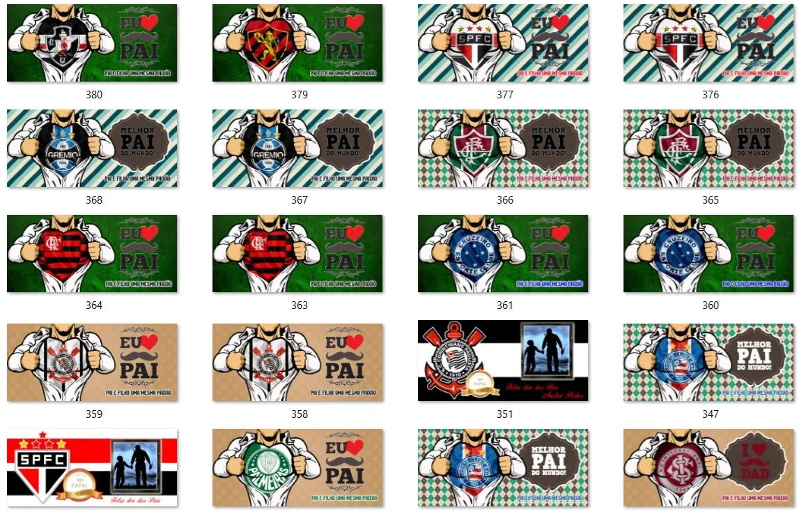 Pacote 360 artes vetores sublimacao caneca dia dos pais arquivo cdr editavel com estampas para imprimir e personalizar