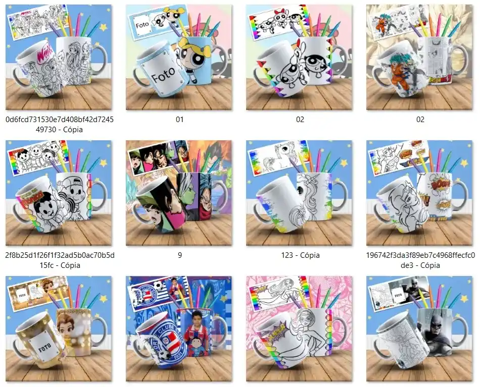 40 artes para caneca colorir dia das criancas png estampas para imprimir e personalizar canecas infantis de sublimacao