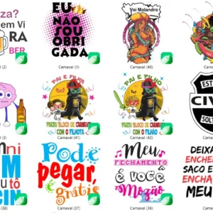 Pacote 40 artes vetores sublimacao camisas carnaval coreldraw arquivo cdr editavel com estampas para imprimir e personalizar
