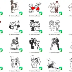 50 artes vetores noivinhos para casamento cdr coreldraw arquivo vetor editavel para personalizar convites e lembrancinhas