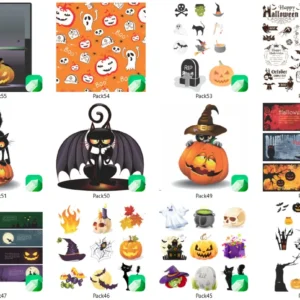 50 vetores halloween dia das bruxas coreldraw cdr artes para imprimir e personalizar canecas e produtos de sublimacao