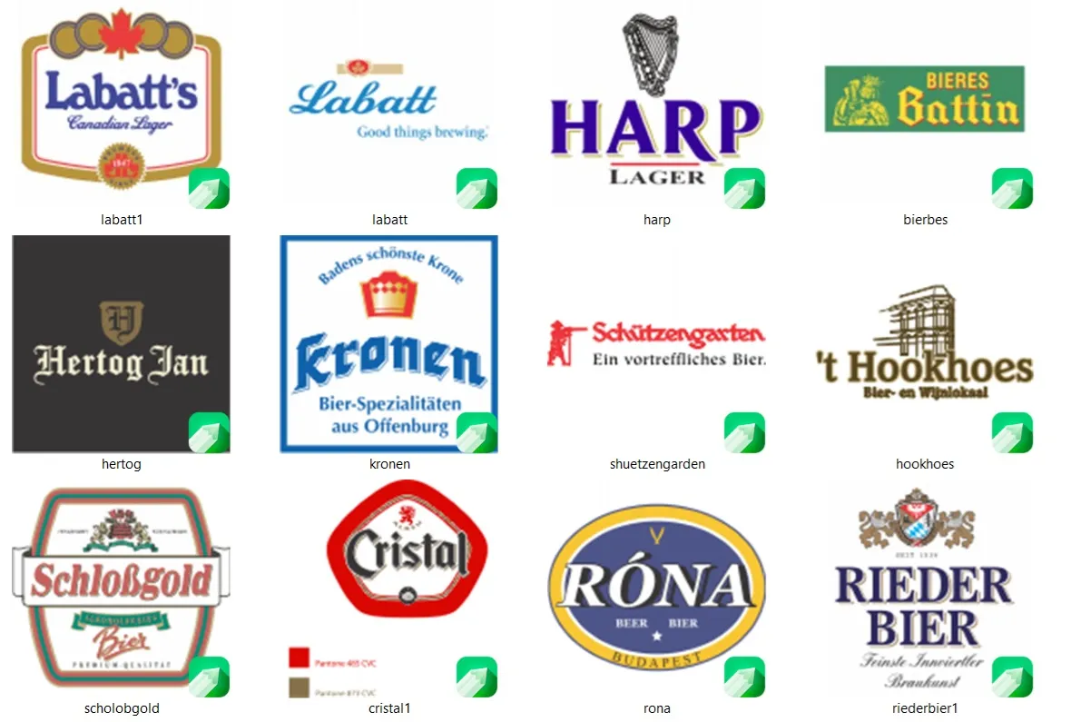 Pacote 500 artes vetores sublimacao marcas de cerveja coreldraw arquivo cdr editavel com estampas para imprimir e personalizar