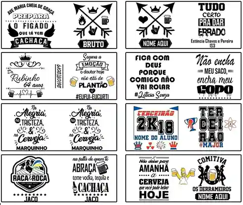 Artes para sublimacao caneca de chopp pacote 60 estampas arquivo digital para personalizar presentes e churrasco