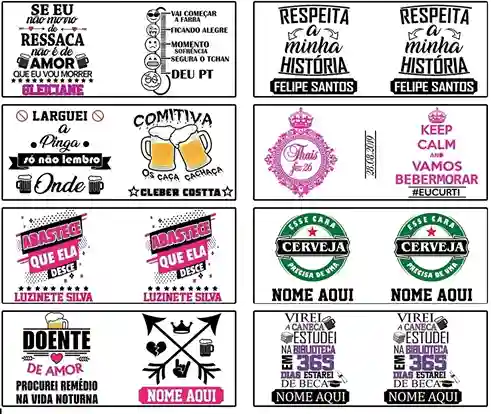 Pacote 60 estampas sublimacao caneca de chopp criativas arte digital para atelie de personalizados e estamparia