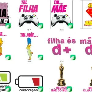 Acervo 60 estampas cdr sublimacao camiseta dia das maes arquivo digital editavel para estamparia e graficas
