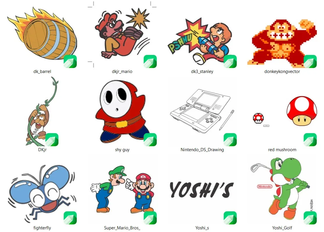 Coletanea 60 vetores estampas super mario bros cdr artes para imprimir e personalizar presentes em sublimacao