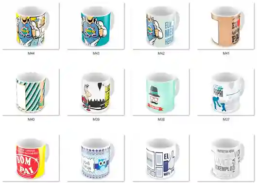 Pacote 70 artes cdr sublimacao caneca dia dos pais vetor editavel corel para estamparia e presentes afetivos