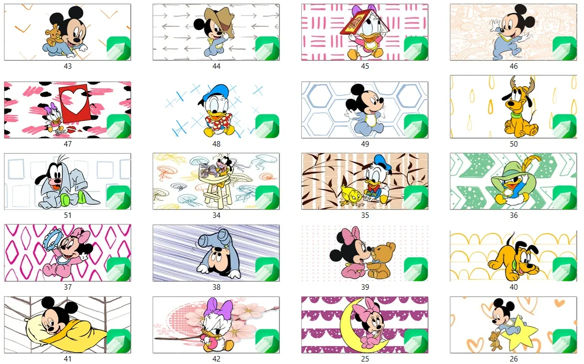 Pacote 70 artes vetores sublimacao caneca turma do mickey arquivo cdr editavel com estampas para imprimir e personalizar