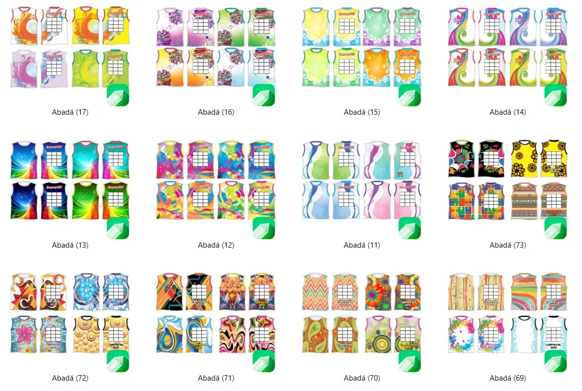 Acervo 75 artes cdr sublimacao abadas coreldraw vetores e estampas para imprimir e personalizar brindes