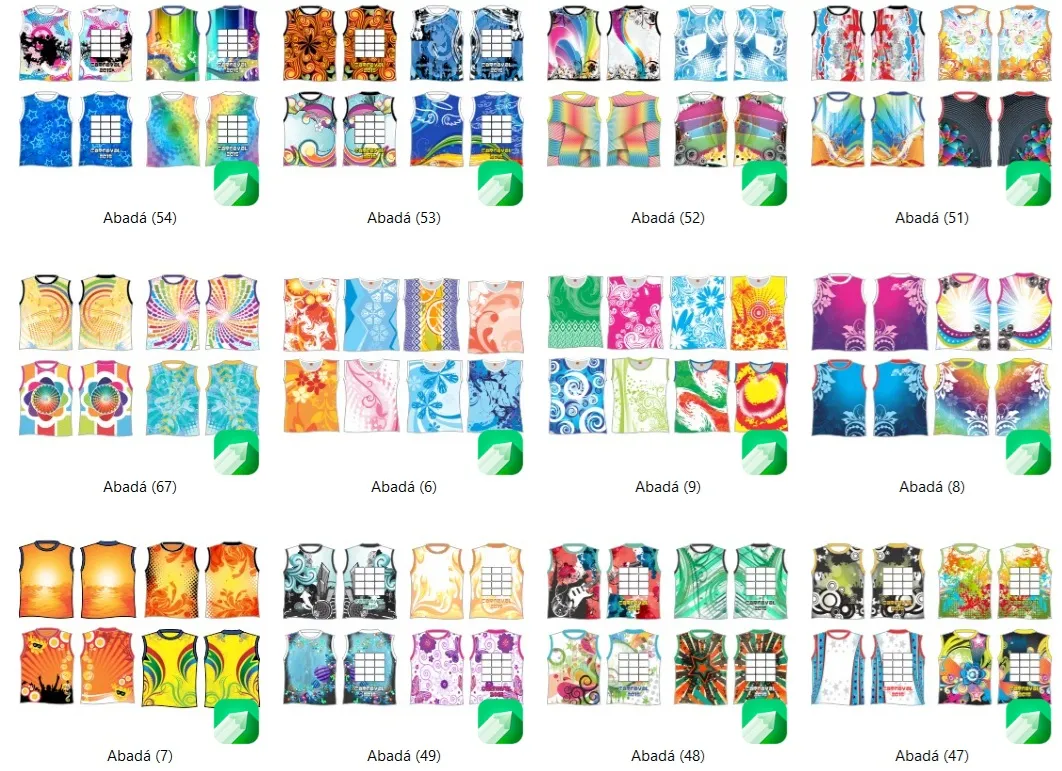 Kit 75 estampas vetores cdr abadas coreldraw artes para imprimir e personalizar produtos em sublimacao