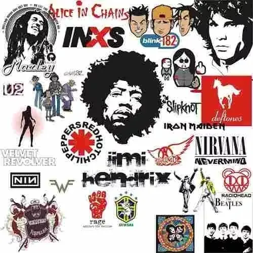 950 vetores de bandas de rock coreldraw cdr artes para imprimir e personalizar camisetas e produtos de sublimacao