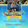 Convite de aniversario das Chiquititas editavel no Canva em formato de video animado.
