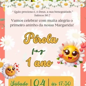 Convite Animado Girassol Editar no Canva