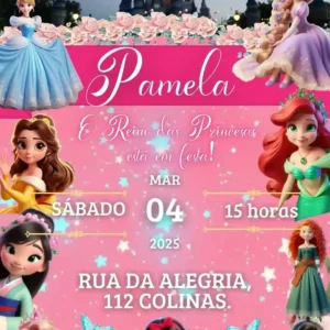 Convite Animado Princesas da Disney Editar
