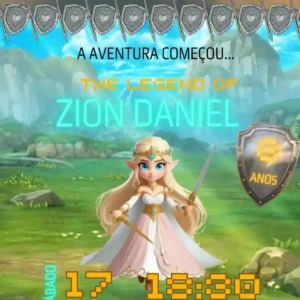 Convite Animado Zelda Editar no Canva