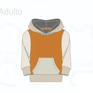 Molde de costura blusa moletom adulto com capuz para imprimir em PDF moldes de roupa masculina e feminina formato A4 e grafica