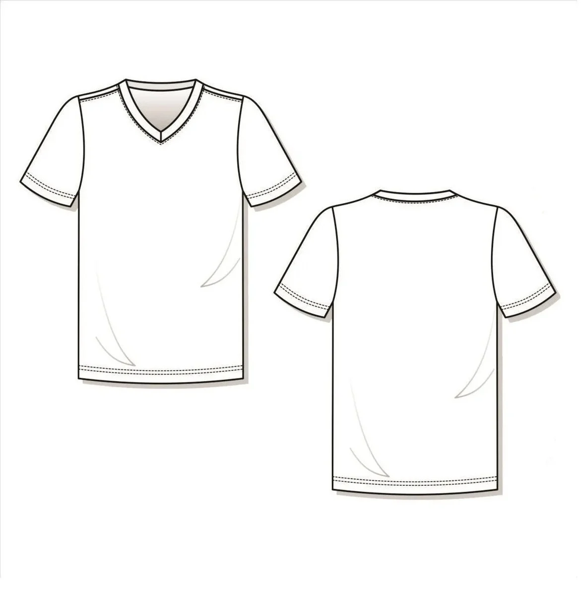 Molde de costura camiseta masculina gola v e gola careca para imprimir em PDF moldes de roupa masculina formato A4 e grafica