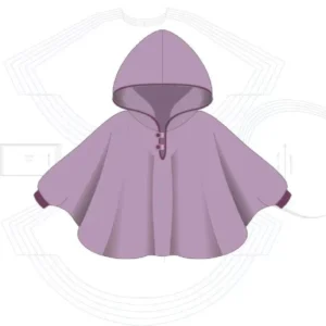 Molde de costura poncho com capuz para bebe para imprimir em PDF moldes de roupa infantil formato A4 e grafica