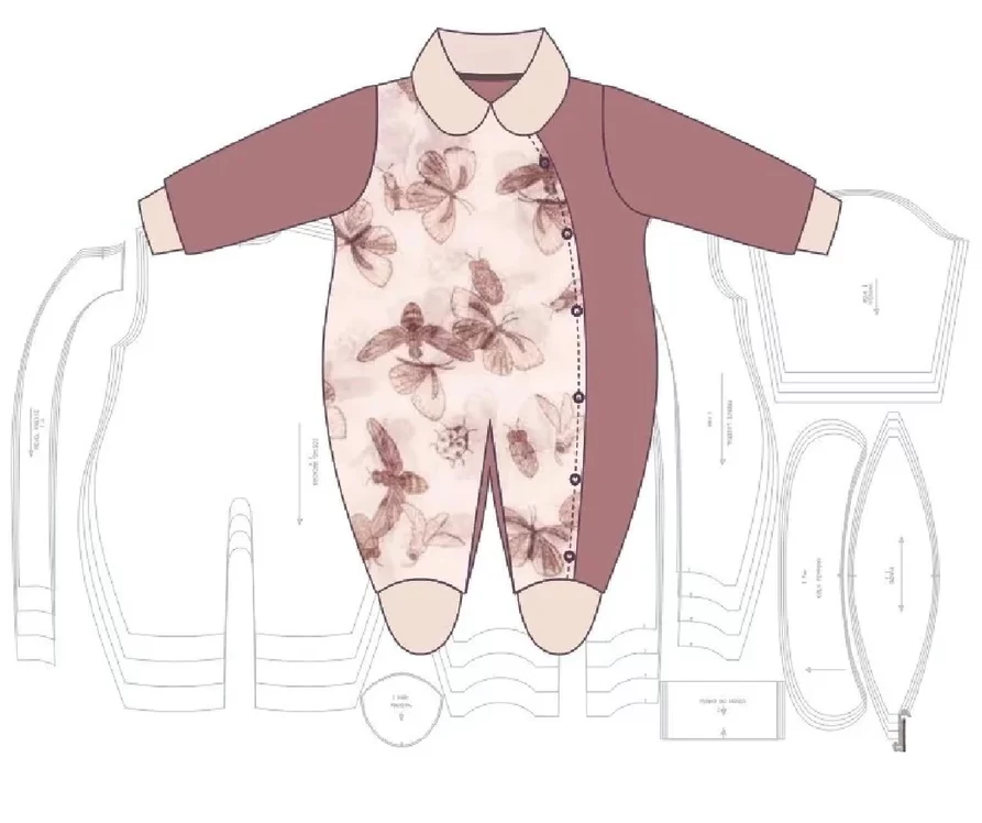 Moldes de Roupa para Bebe: 10 Temas Modelagem de Costura