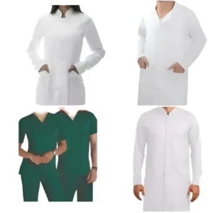 Molde de costura pijama cirurgico e jaleco unissex para imprimir em PDF moldes de uniforme profissional e hospitalar formato A4 e grafica