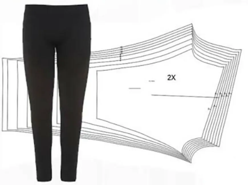 Molde de costura calca legging infantil para imprimir em PDF moldes de roupa infantil formato A4 e grafica
