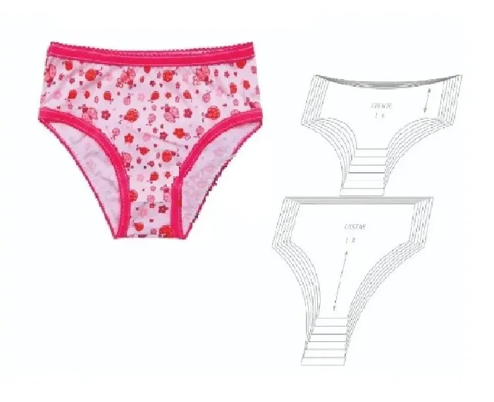 Molde de costura calcinha infantil para imprimir em PDF moldes de roupa infantil formato A4 e grafica
