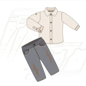 Molde de costura camisa e calca infantil para imprimir em PDF moldes de roupa infantil formato A4 e grafica