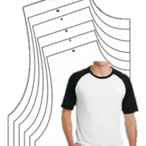 Molde de costura camisa raglan masculina para imprimir em PDF moldes de roupa masculina formato A4 e grafica