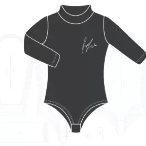 Molde de costura collant feminino gola alta para imprimir em PDF moldes de roupa feminina formato A4 e grafica