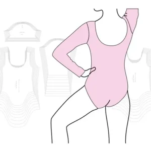 Molde de costura collant infantil para imprimir em PDF moldes de roupa infantil e dança formato A4 e grafica
