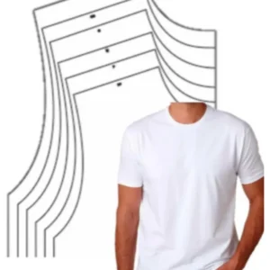 Molde de costura kit de camisa masculina para imprimir em PDF moldes de roupa masculina formato A4 e grafica