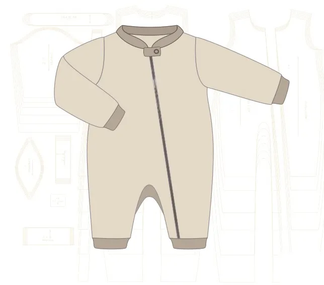 Molde de costura macacao infantil de inverno para imprimir em PDF moldes de roupa infantil formato A4 e grafica
