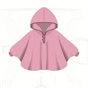 Molde de costura poncho infantil para imprimir em PDF moldes de roupa infantil formato A4 e grafica