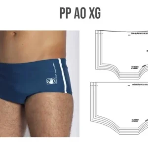 Molde de costura sunga praia masculino para imprimir em PDF moldes de roupa moda praia formato A4 e grafica