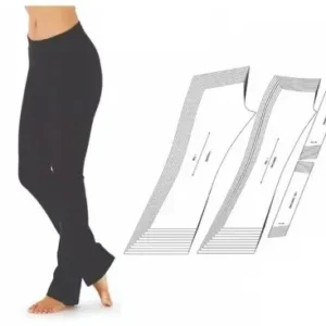 Molde de costura calca bailarina adulto para imprimir em PDF moldes de roupa feminina e fitness formato A4 e grafica