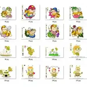 Matrizes de bordado abelha baby e raminhos personalizado para comprar arquivo digital pes jef dst exp bordadeiras