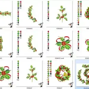 Matrizes de bordado natal personalizado para comprar em pes dst jef e exp para bordar toalhas panos de prato e presentes