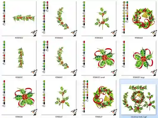 Matrizes de bordado natal personalizado para comprar em pes dst jef e exp para bordar toalhas panos de prato e presentes