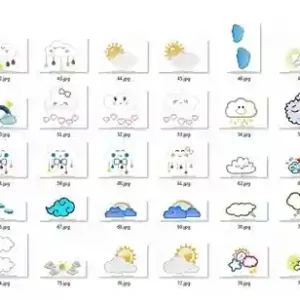Matrizes de bordado nuvens personalizado para comprar em pes dst jef e exp para bordar enxoval de bebe e fraldas