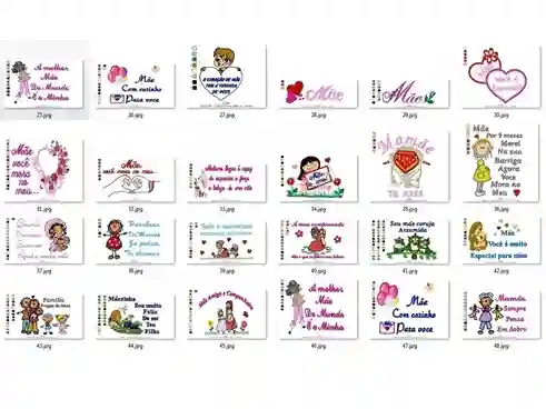 Pacote de matrizes de bordado dia das maes para comprar formato pes jef dst exp bordados personalizados florais