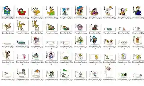 Pacote de matrizes de bordado disney e super-herois para comprar formato pes jef dst exp bordados personalizados infantis