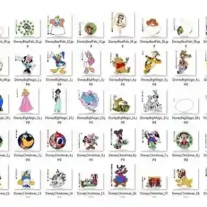 Matrizes de bordado disney e herois personalizado para comprar em pes dst jef e exp para bordar enxoval infantil e camisetas