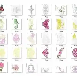 Matrizes de bordado personalizado flores rechilieu para comprar arquivo digital pes jef dst para bordadeira e enxoval fino