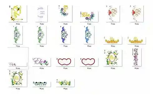 Matrizes de bordado toalha ele e ela personalizado para comprar em pes dst jef e exp para bordar enxoval de casamento e lavabo